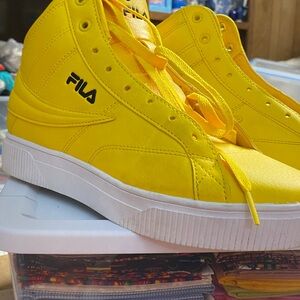 Fila Yellow High-Top Sneakers